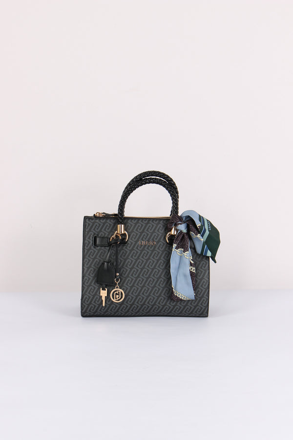 Mini Shopping Logo Monogram Nero