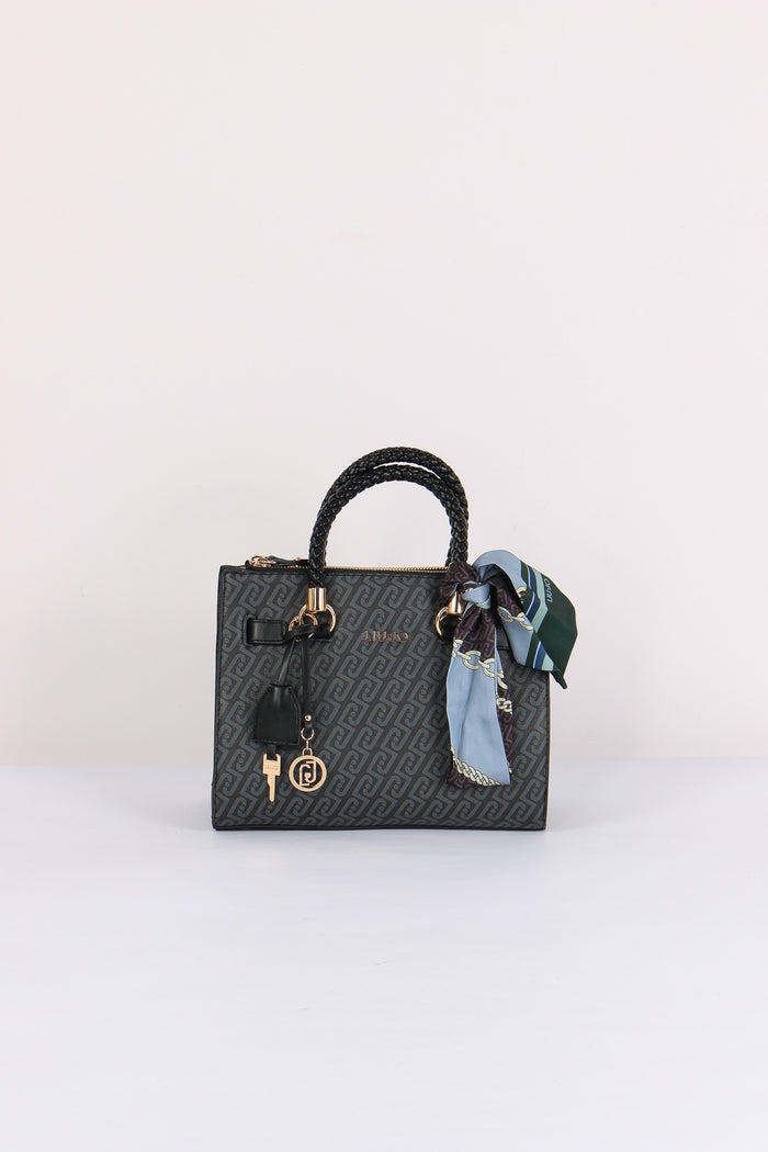 Mini Shopping Logo Monogram Nero