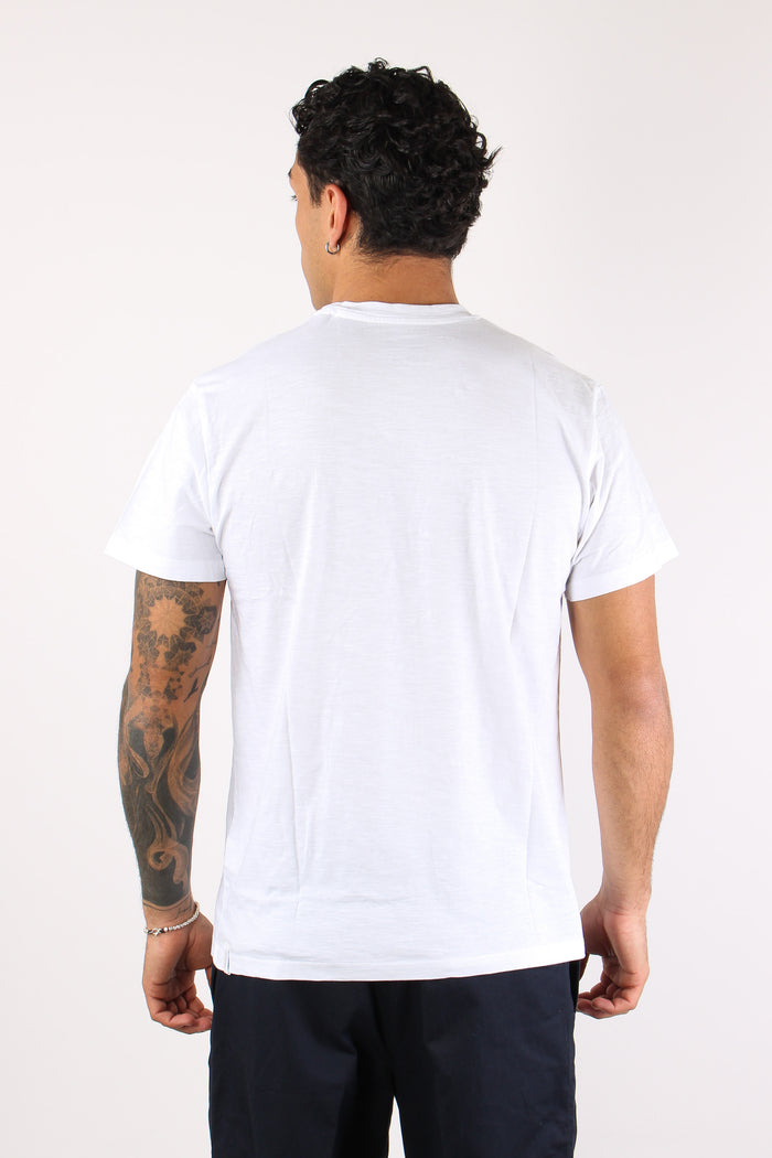 T-shirt Girocollo Taschino Optic White-4