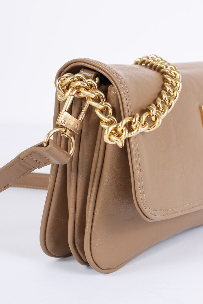 Louise Pochette Logo Taupe-5