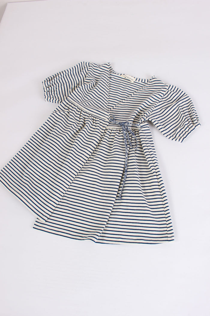 Abito Incrocio Jersey Blu Riga-2