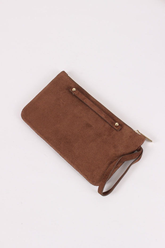 Borsa A Tracolla Midi Suede Brown-6