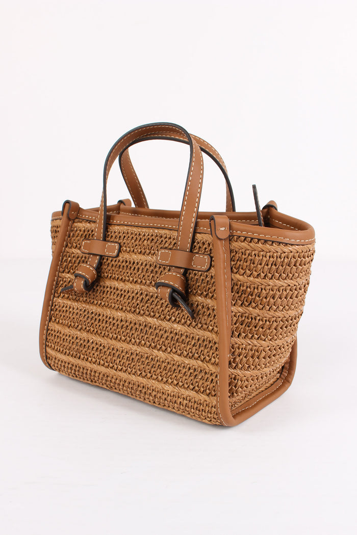 Mini Shopping Profili Pelle Caramello-5