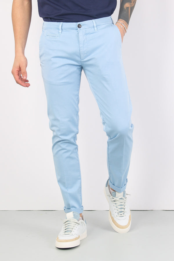 Pantalone Chino Slim Fit Celeste-2