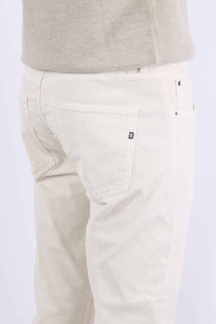 Icon Pantalone Velluto Milleri Panna-7