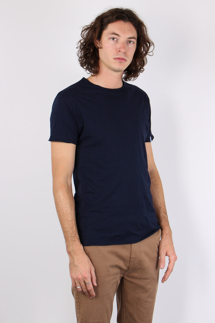 T-shirt Manica Corta Cotone Blu Navy-4