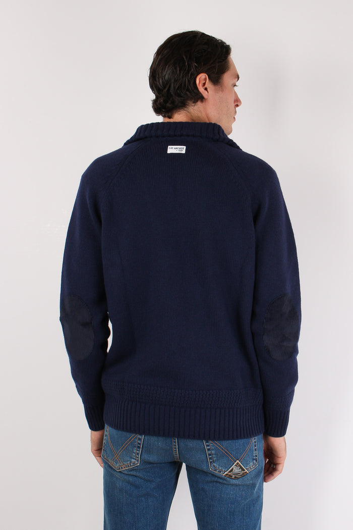 Mezza Zip Tasca Velluto Blu-8