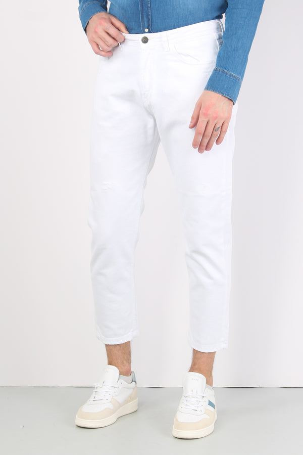Pantalone Cropped Bianco-2