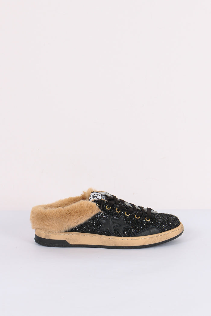Sneakers Week Sabot Pelliccia Nero