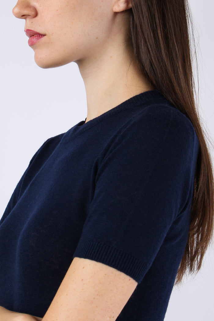 Maglia M/m Misto Lana Blu-10