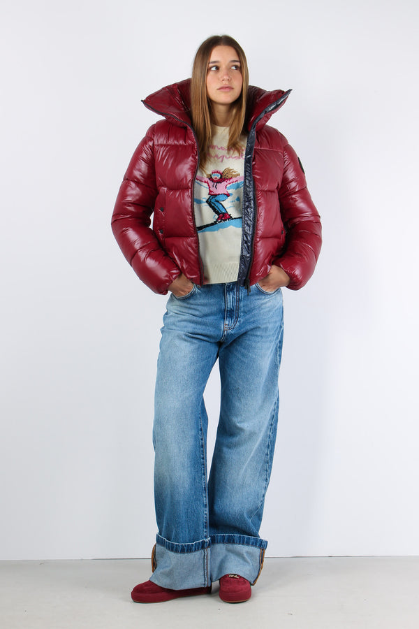 Isla Piumino Collo In Piedi Wine Red