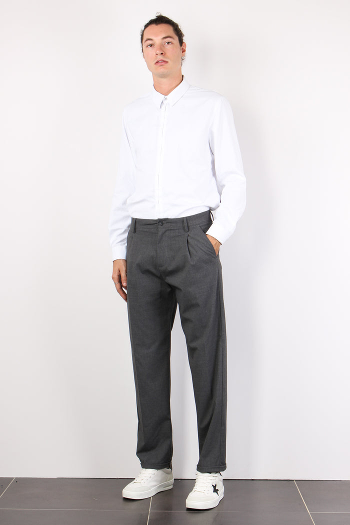 Mente Pantalone Dritto Pence Grigio