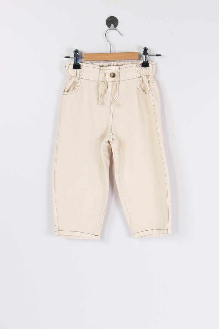 Pantalone Ampio Twill Ivory