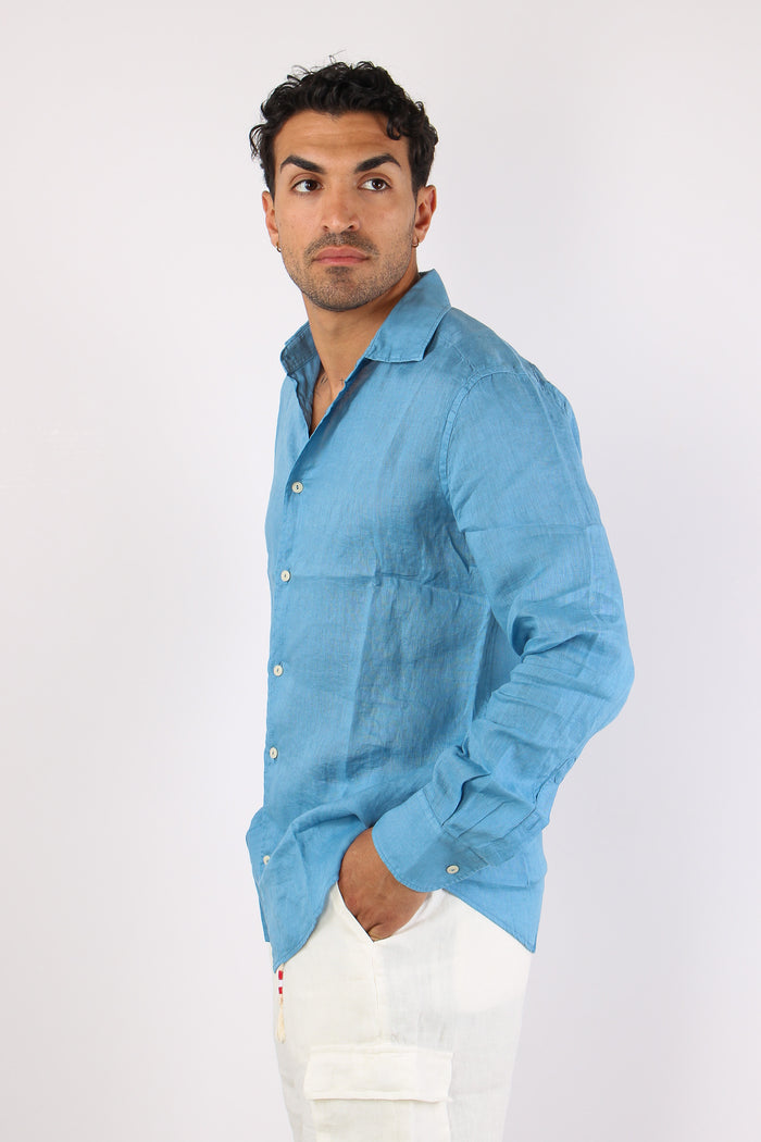 Camicia Lino Blu-2