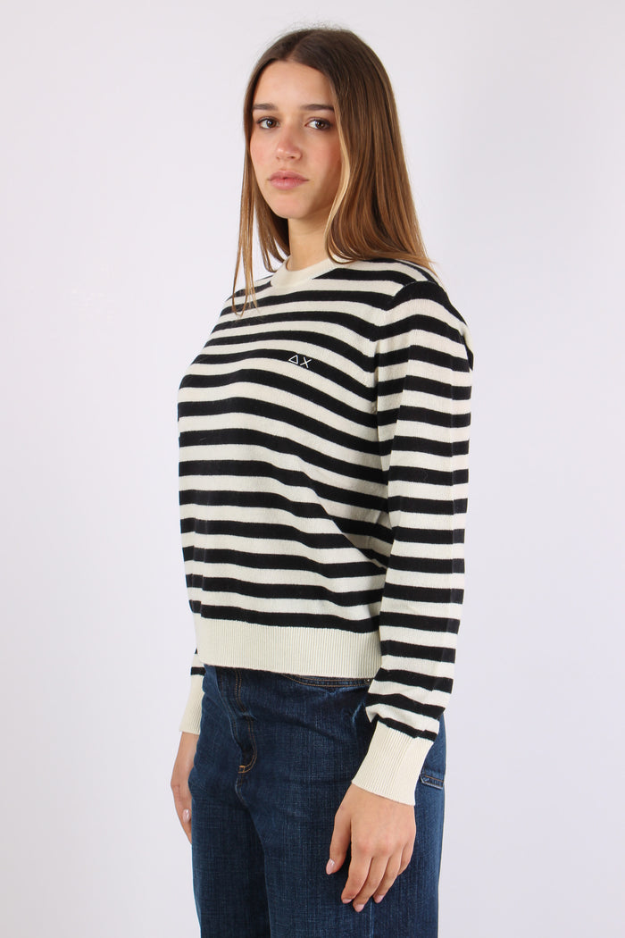 Maglia Girocollo Riga Bianco/nero-6