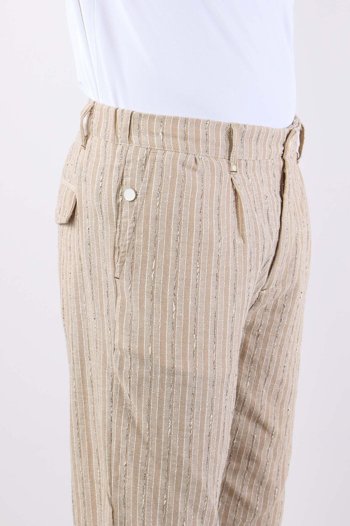 Pantalone Riga Jacquard Beige-7