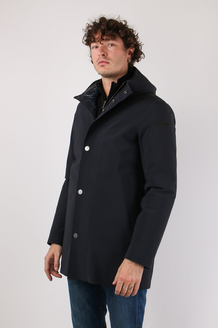 Parka Tecnico Imbottito Blue Black-7