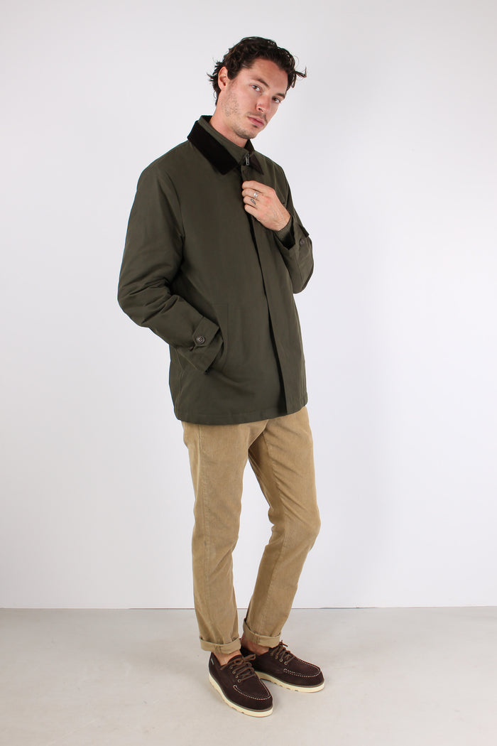 Cappotto Morning Corto Canvas Militare-8
