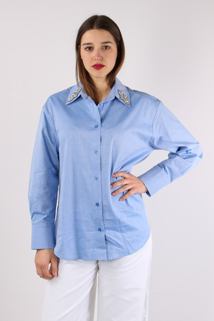 Camicia Over Castone Azzurro-8