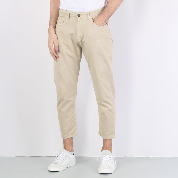 Pantalone Cropped Sabbia-2