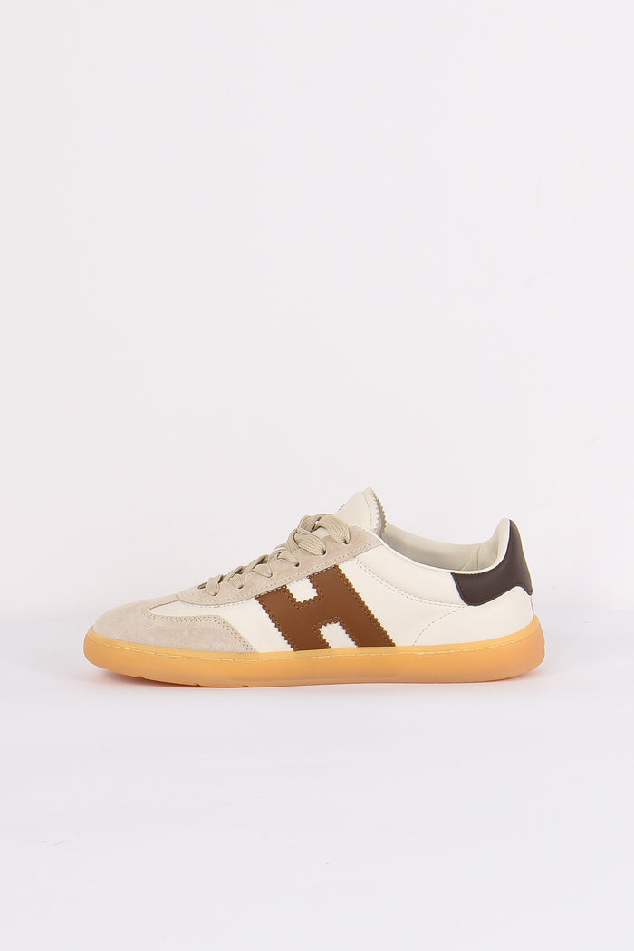 Sneaker Nappa Inserti Camoscio Avorio/beige-6