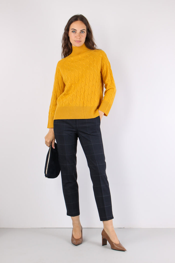 Mlsgattoni Maglia Collo Alto Trecce Oro-3