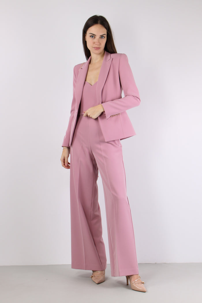 Pantalone Palazzo Tessuto Tecnico Our Pink-7