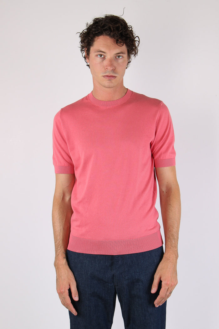 Maglia Girocollo M/m Cotone Rosa-2