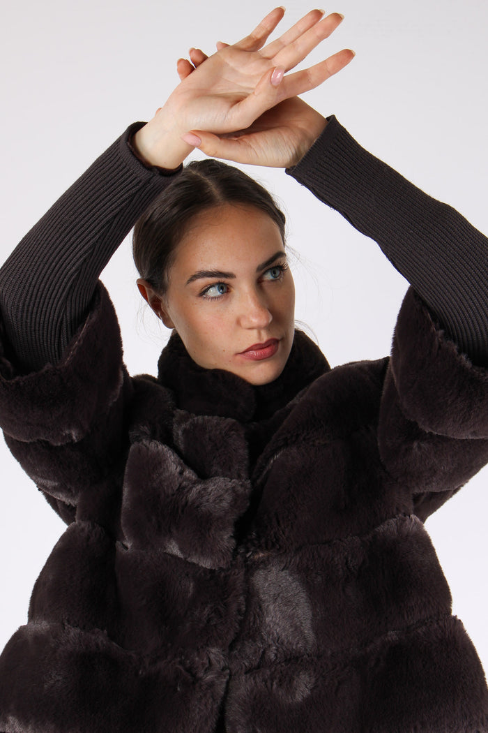 Marila Pelliccia Corta Manicot Shopping-10