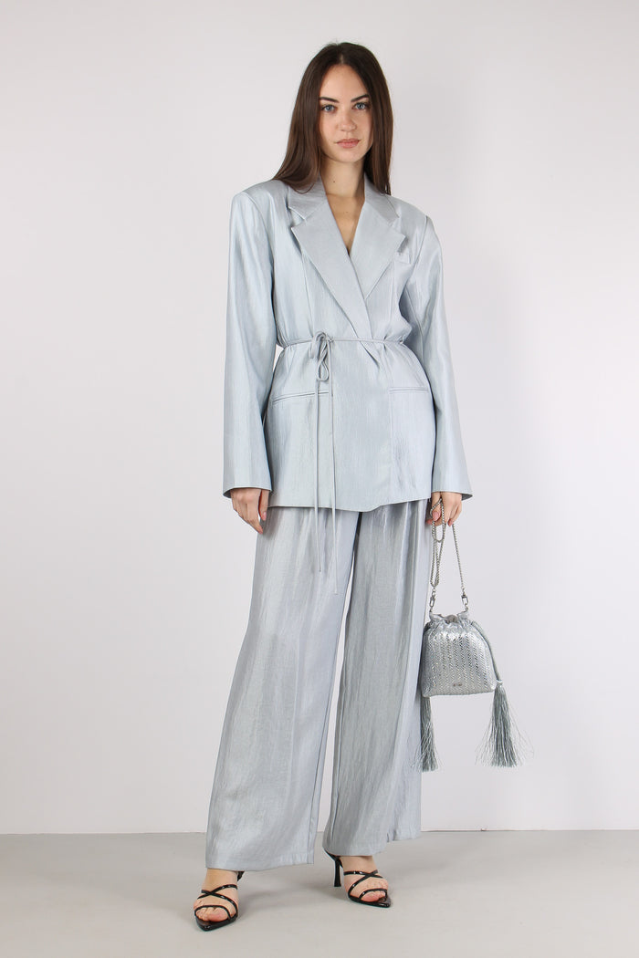 Pantalone Multi Pences Cangiante Celeste-5