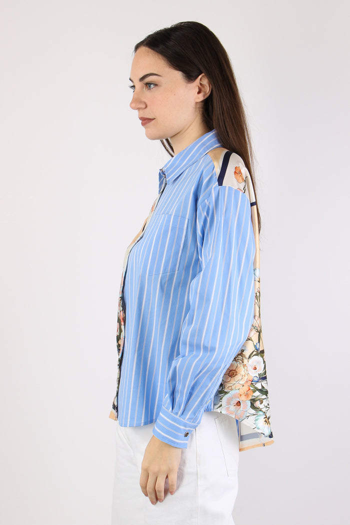 Camicia Rigaa Inserto Foulard Blu/bloom-3