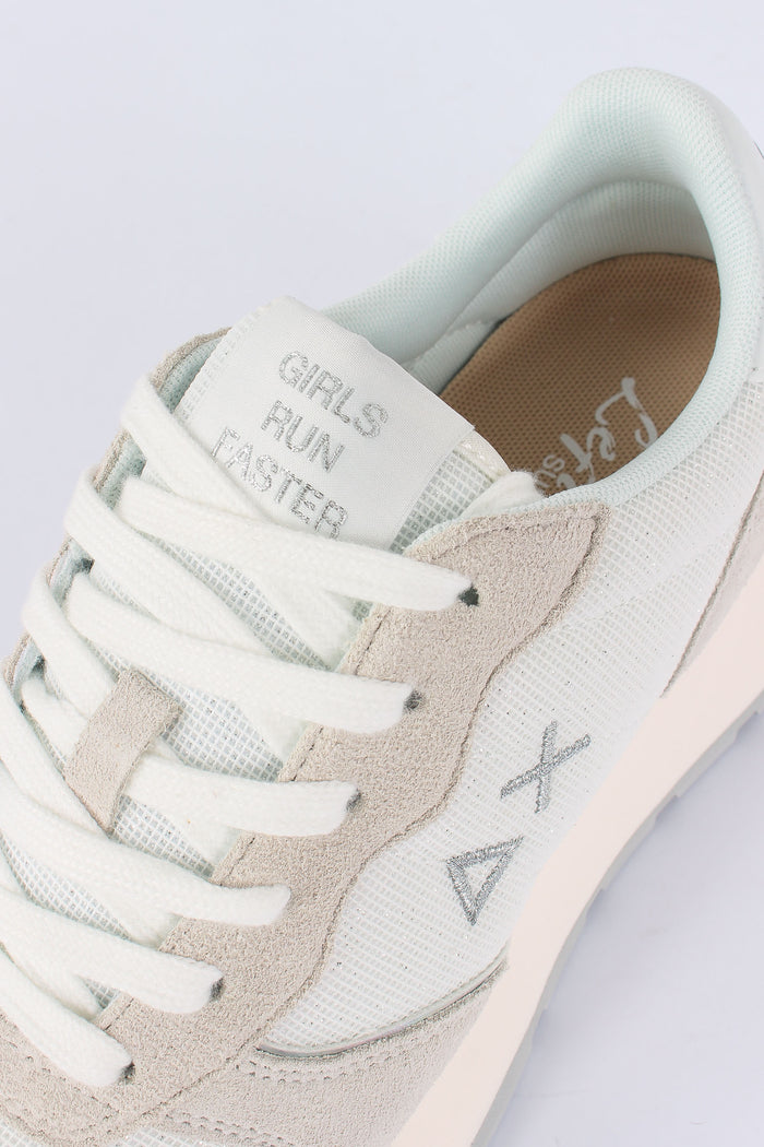 Sneakers Ally Glitter Textile Bianco-10