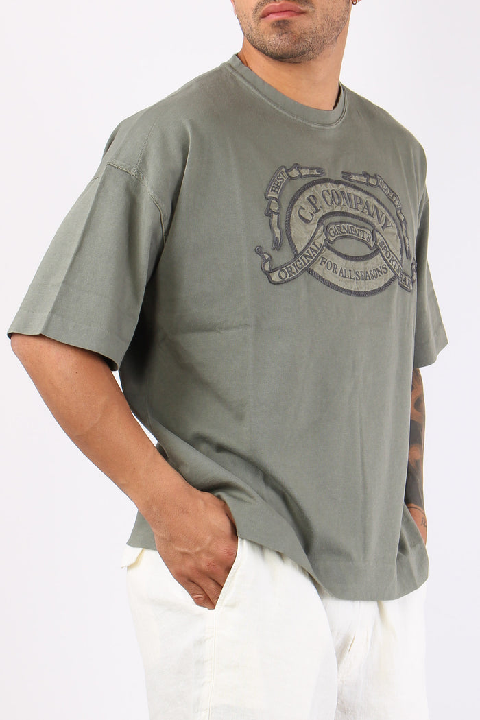 T-shirt Ricamo Logo Gun Metal-5