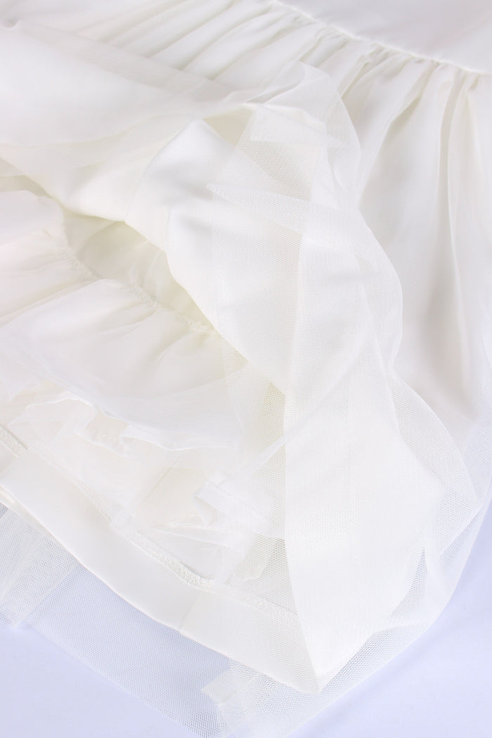 Abito Raso Gonna Tulle Latte-5