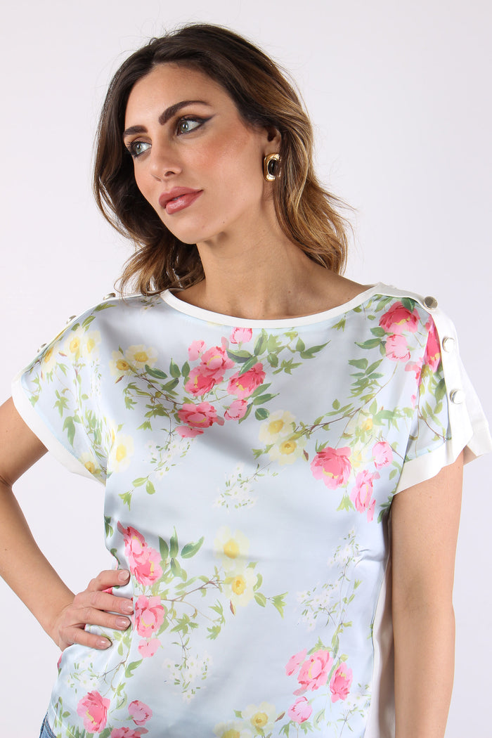 T-shirt Inserto Fantasia Bianco/botanic-8