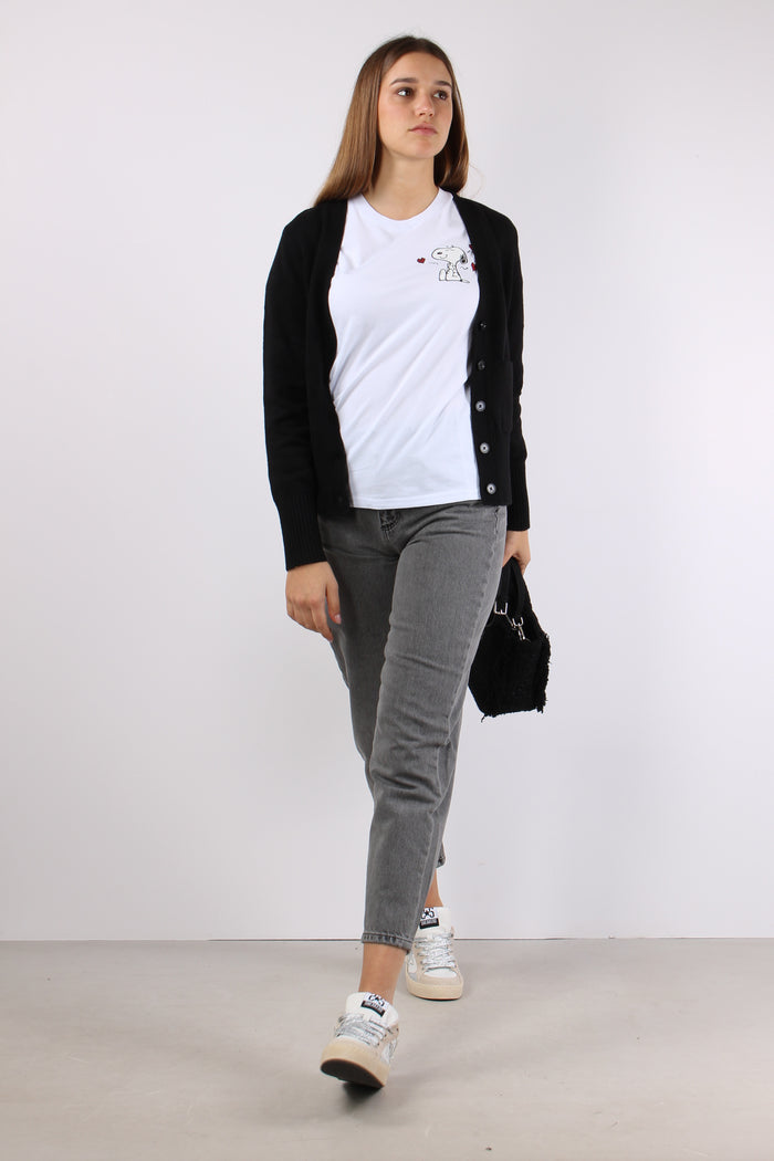 T-shirt Stampa Laterale Bianco-5