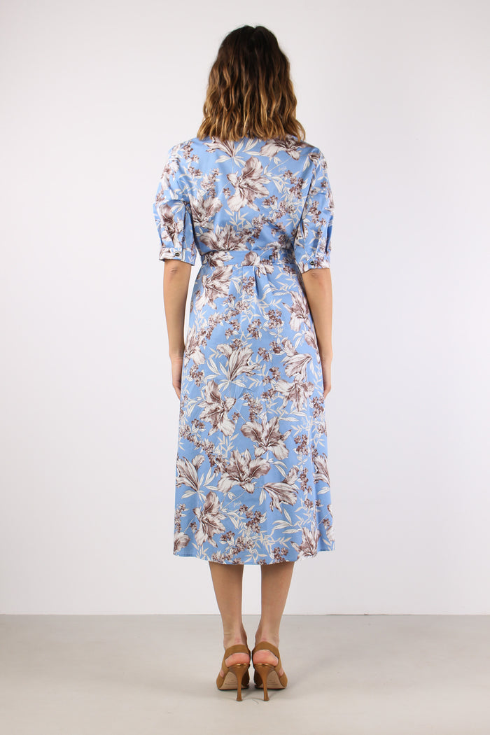 Chemisier Cotone Fantasia Blu Wave-4