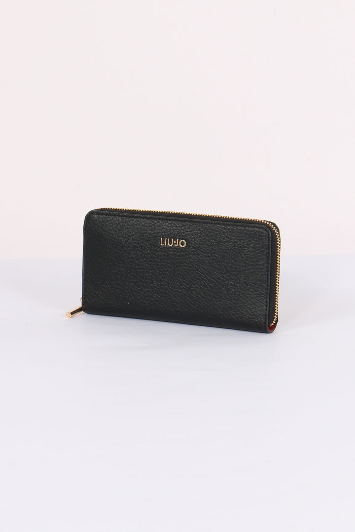 Portafoglio Grande Zip Nero-3