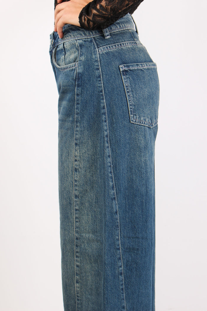 Denim Palazzo Vita Media Denim Scuro-7