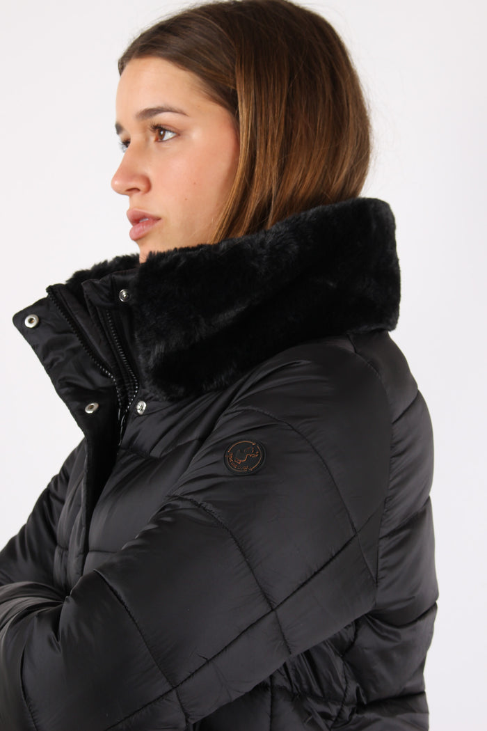 Dalea Cappotto Collo Ecopellic Black-8