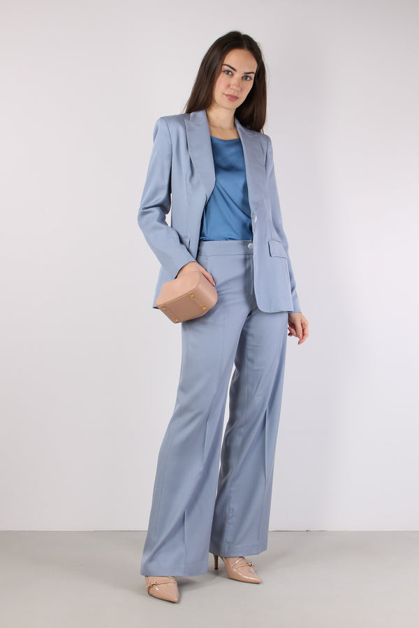 Blusa Effetto Raso Indaco