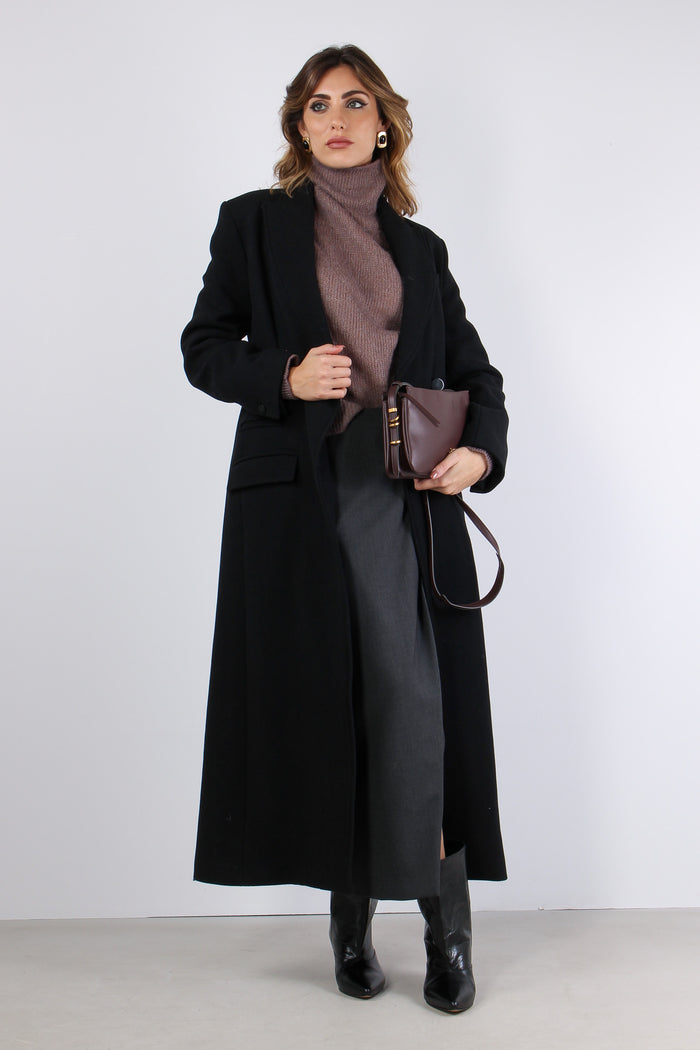Cappotto Lungo Doppiopetto Black-5