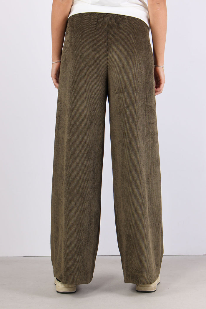 Pantalone Palazzo Largo Vellut Militare-5