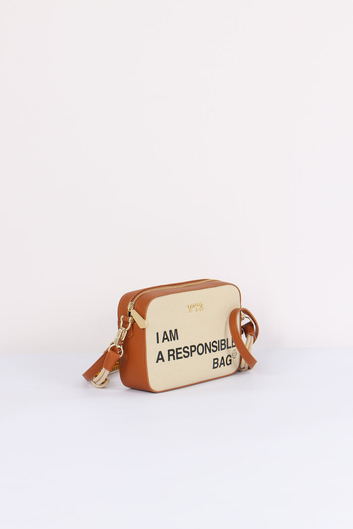 Responsible Camera Bag Canvas Off White/cuoio-5