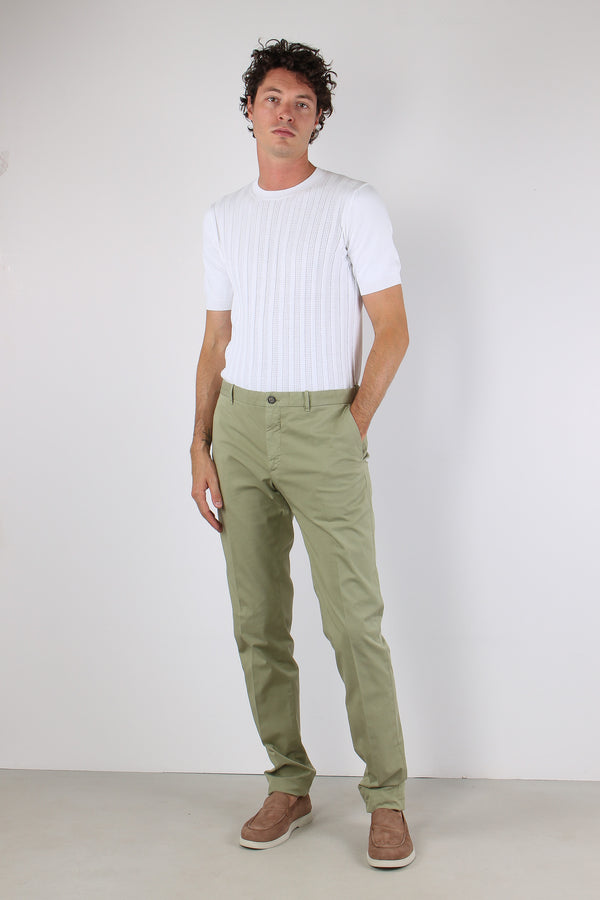Pantalone Classico Elastico Te Salvia