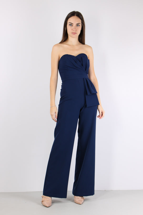 Tuta Fiocco Tessuto Tecnico Navy