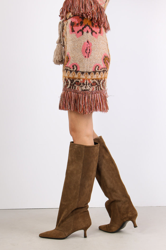 Minigonna Jacquard Frange Fantasia-9