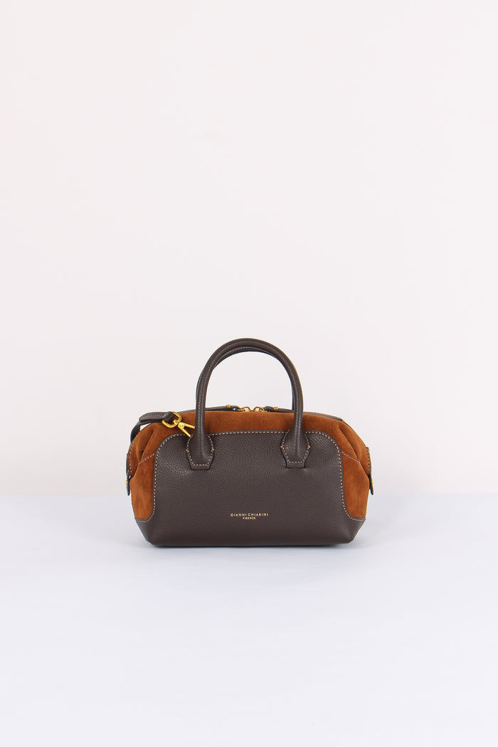 Gemma Mini Bag Bimateriale Espresso/cognac