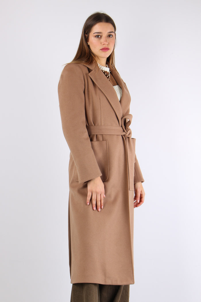 Cappotto Vestaglia Tasca Toppa Cammello-6