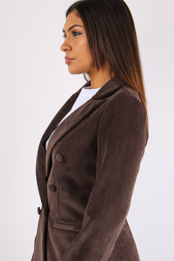 Giacca Doppiopetto Velluto Cos Moro-6